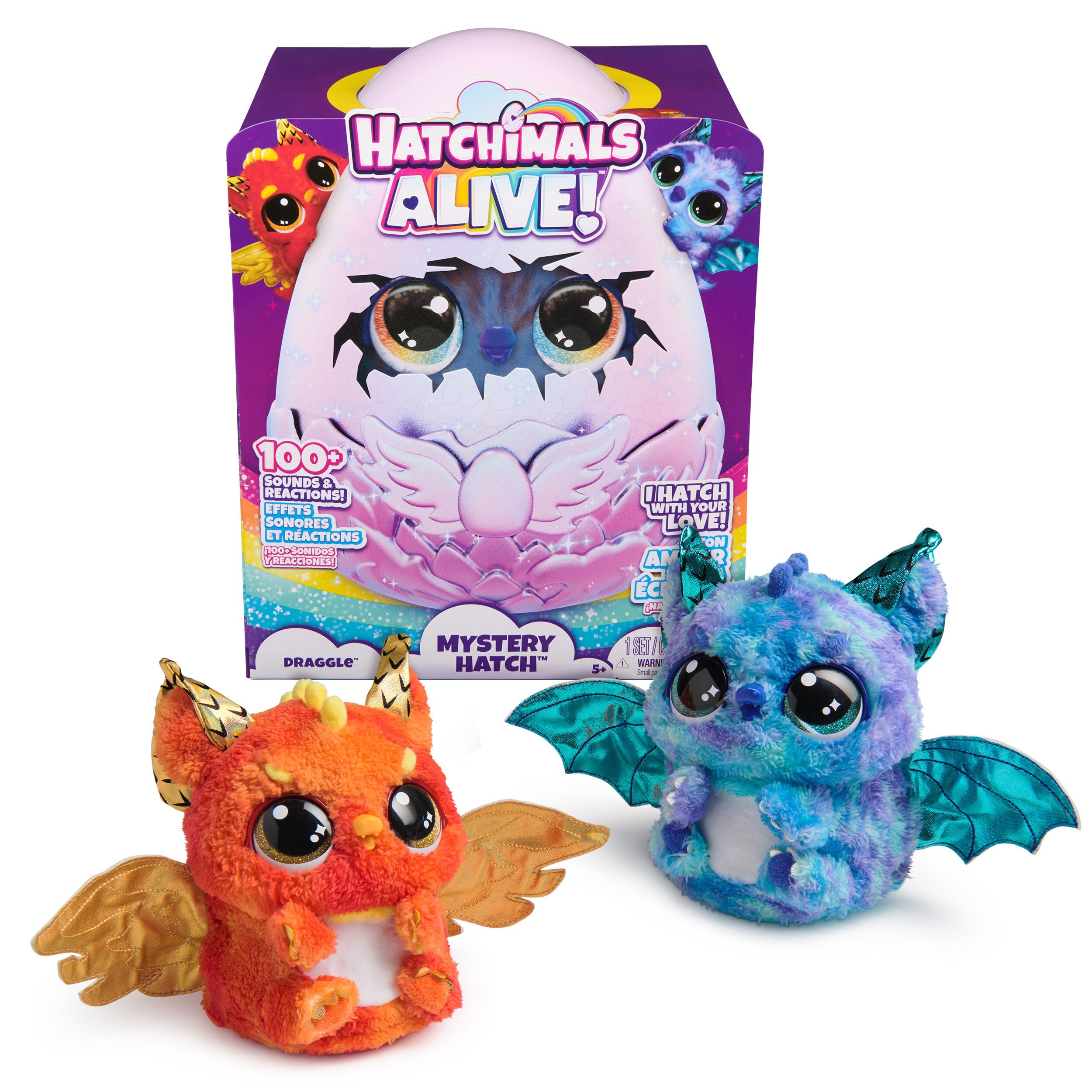 Spin Master Maskotka interaktywna Hatchimals Alive Magiczne Jajo - Smok Draggle 6069282 /1