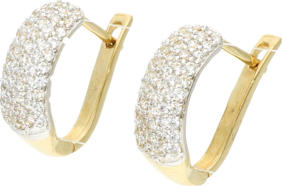 Rosanto Złote kolczyki z cyrkoniami na zapięciu angielskim 585 14k