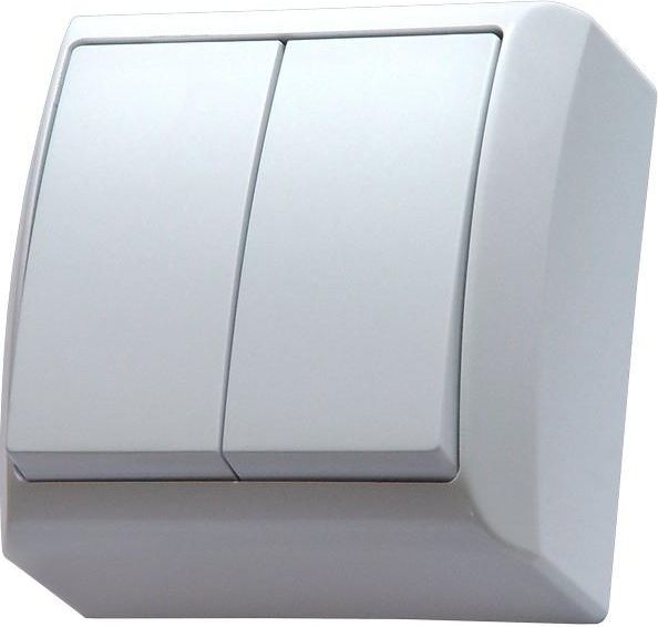 Ospel Łącznik świecznikowy Bis podwójny biały (ŁN-2B/00)