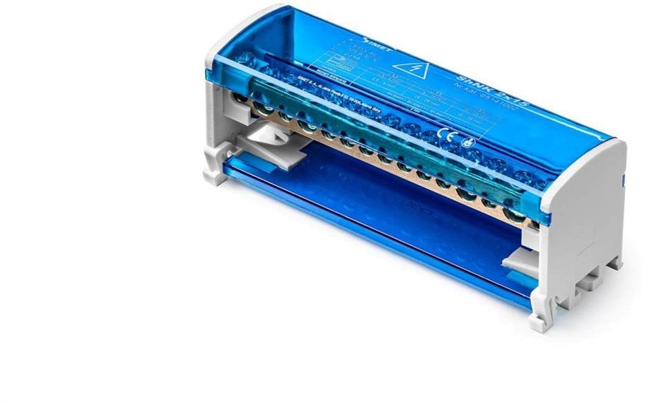 Dwubiegunowy modułowy blok rozdzielczy 2x(11x6mm2 2x25mm2 2x35mm2 ) na szynę TS35 ShNK 2x15 85141002