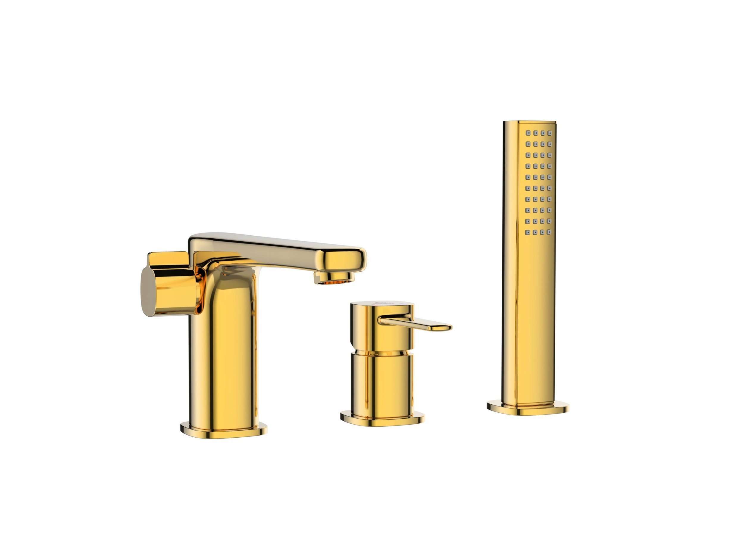 Invena bateria wannowa 3-otworowa Glamour, złoty BW-02-S09-V