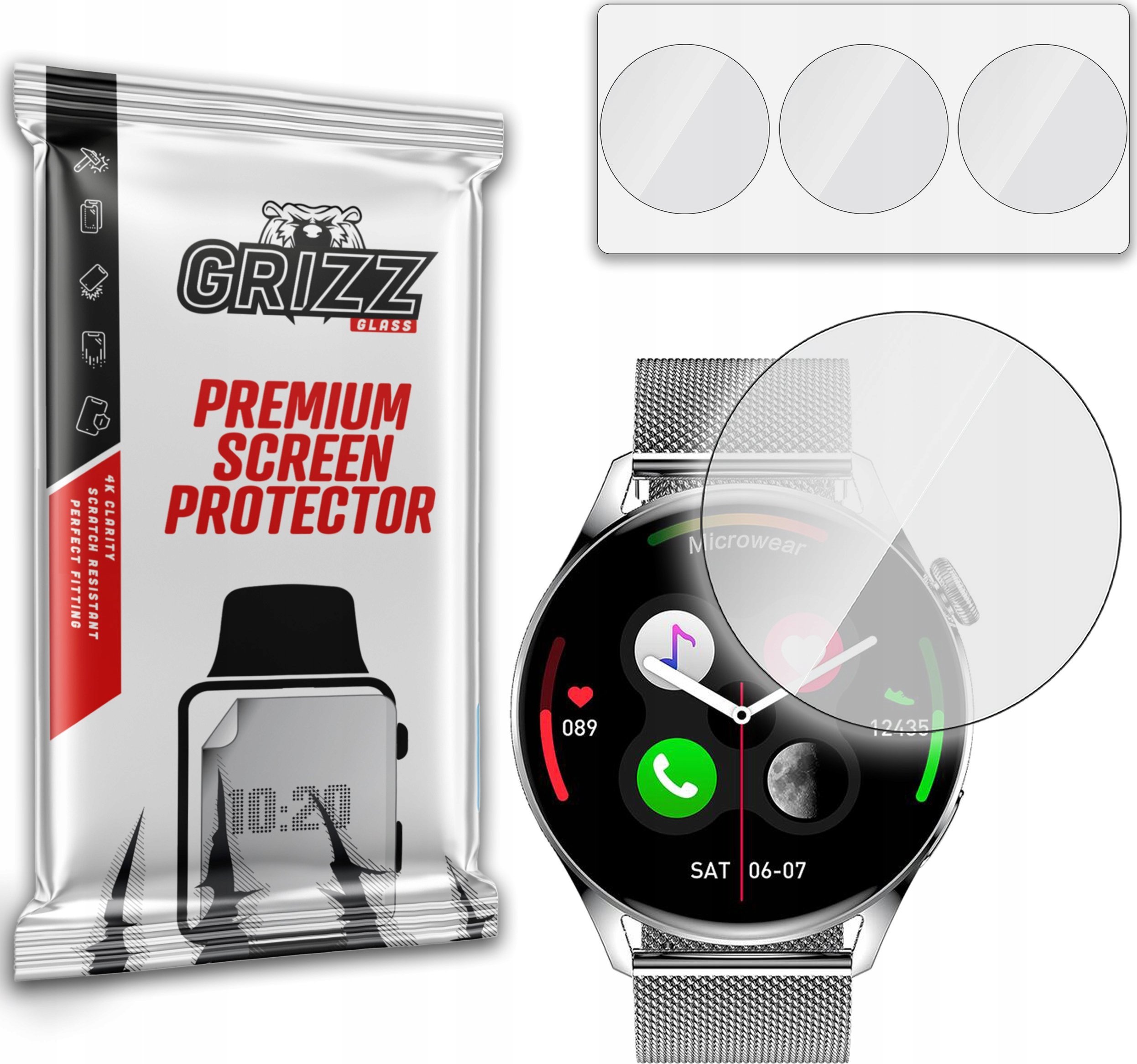 GrizzGlass Folia hydrożelowa GrizzGlass Hydrofilm Watchmark Wear3