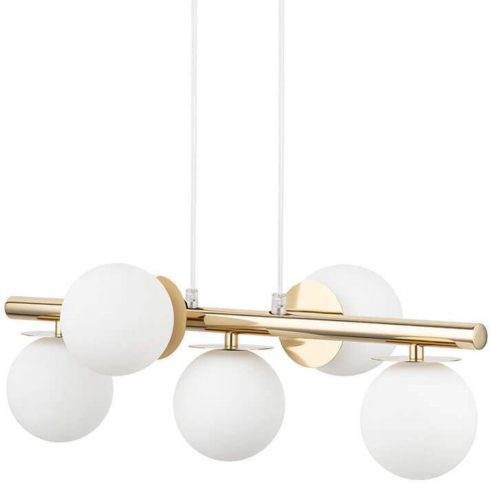 Lampa zwieszana nad stół Avola 40795 Sigma zwis kule złota biała