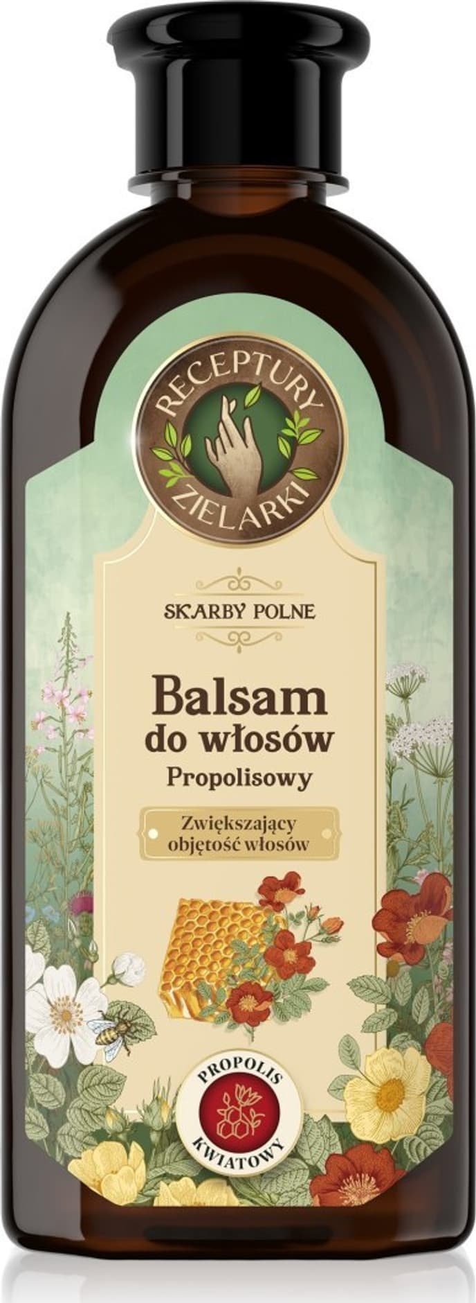 RECEPTURY ZIELARKI Skarby Polne Balsam z propolisem kwiatowym zwiększający objętość włosów 350ml