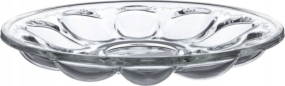 Kadax KADAX Talerz Talerzyk Na Jajka Półmisek Szklany 10 Jaj Podstawka Wielkanoc 22cm