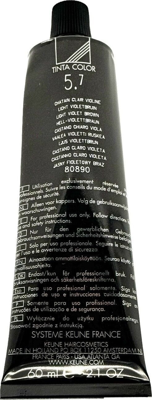 Keune Keune, Tinta Color, Permanent Hair Dye, 5.7 Light Violet Brown, 60 ml For Women