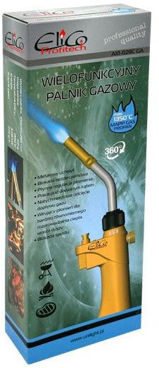 ELICO PALNIK GAZ.MAP.PROF ŻÓŁTY AX1-028CGA ZAWÓR CGA600