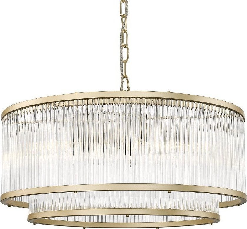 Lampa wisząca Zumaline Glamour lampa wisząca Sergio okrągły zwis crystal do salonu złoty