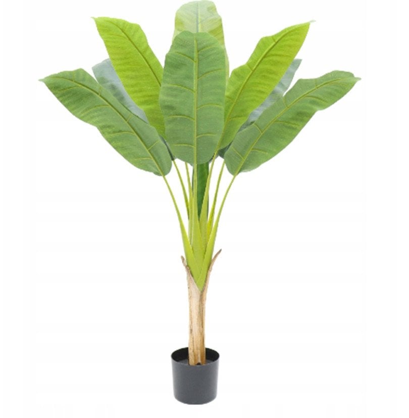 SZTUCZNA Roślina PALMA BANANOWIEC W DONICZCE REALISTYCZNY 120cm Ozdoba