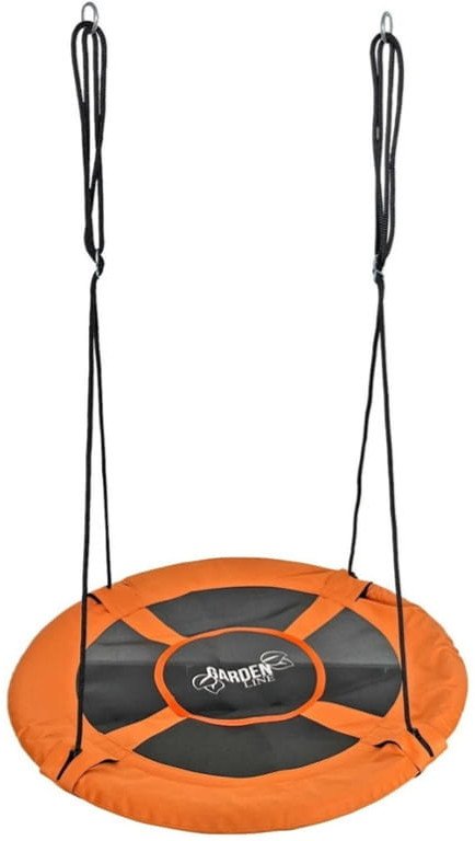 Huśtawka wiszaca Bocianie Gniazdo 100cm Pomarańczowa Do Ogrodu i Domu