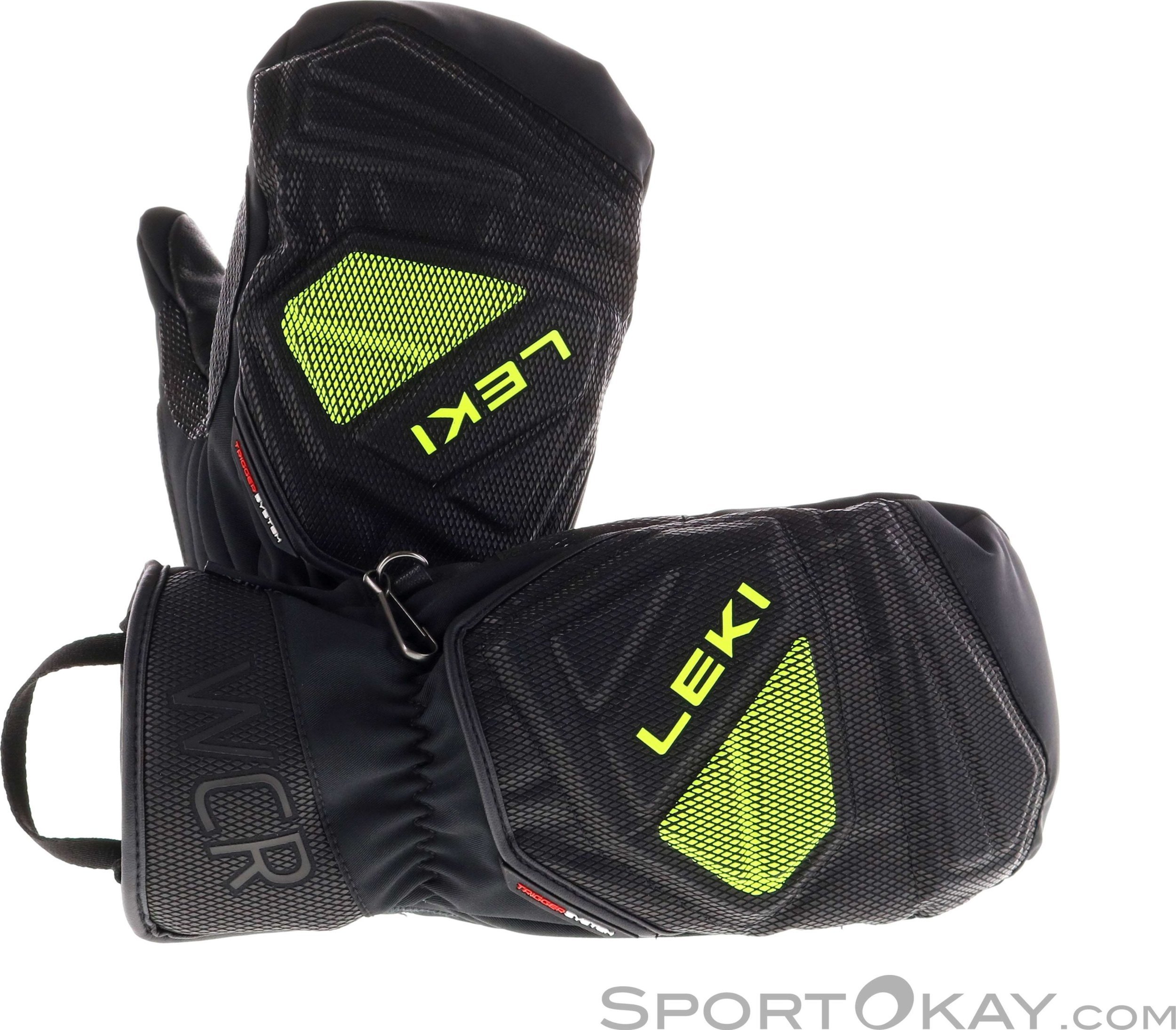 Leki LEKI RĘKAWICE WCR C-Tech 3D Mitt black-lemon 10.0