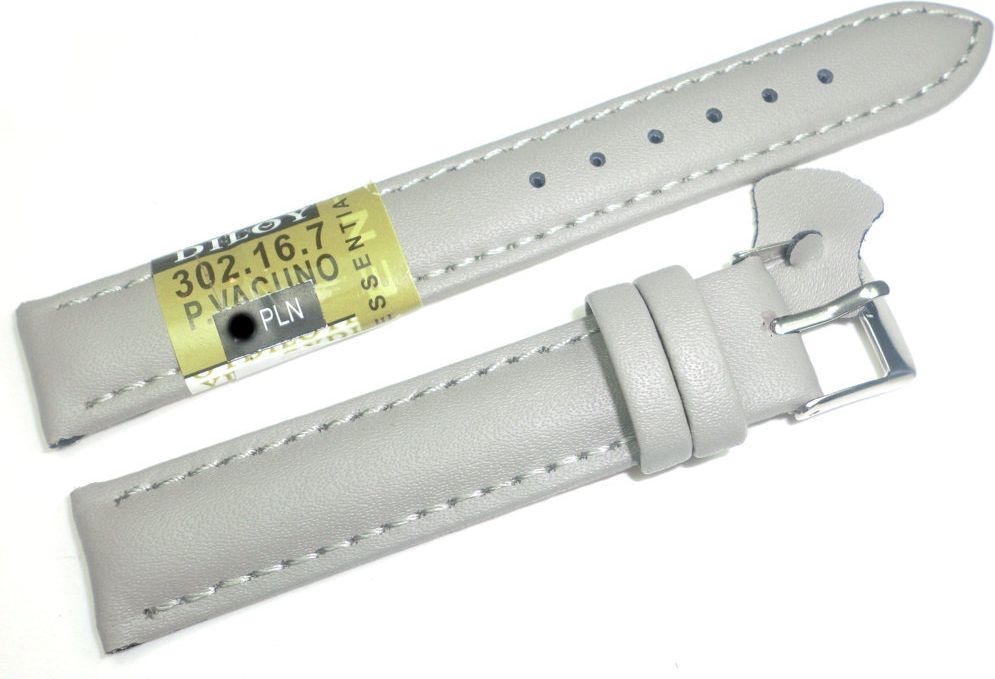 Diloy Skórzany pasek do zegarka 16 mm (302.16.7)