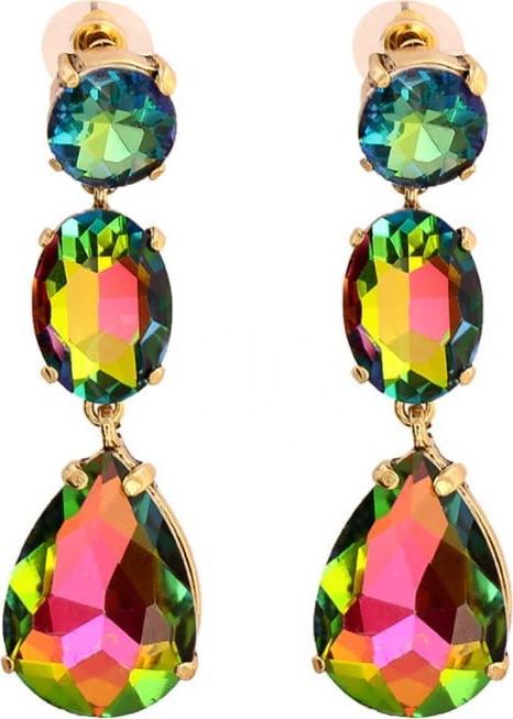 KOKONET Holograficzne opalizują wieczorowe długie kolczyki