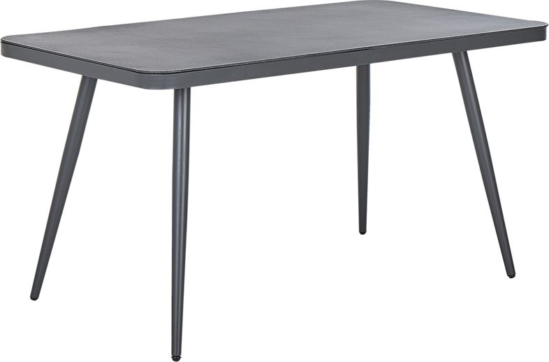 Shumee Stół ogrodowy metalowy 140 x 80 cm szary LIPARI