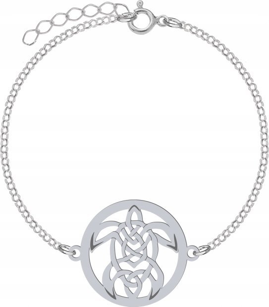 Radziszewska Jewellery Srebrna Bransoletka ŻÓŁW ażurowy DEDYKACJA GRAWE