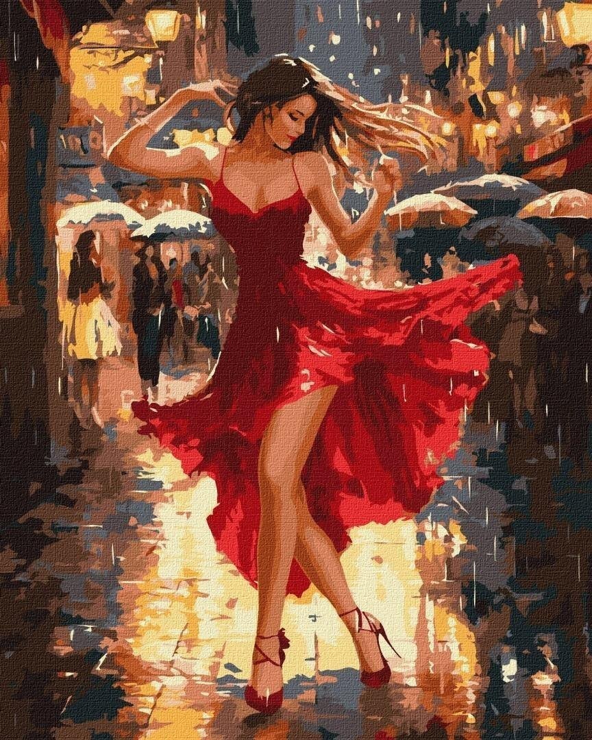 Malowanie po numerach - Taniec w deszczu 40x50cm