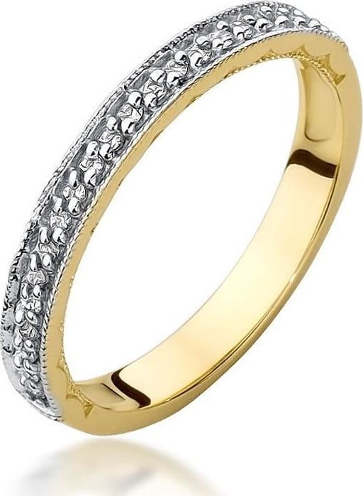 Best Diamonds złoty pierścionek z brylantem 0.10ct 17