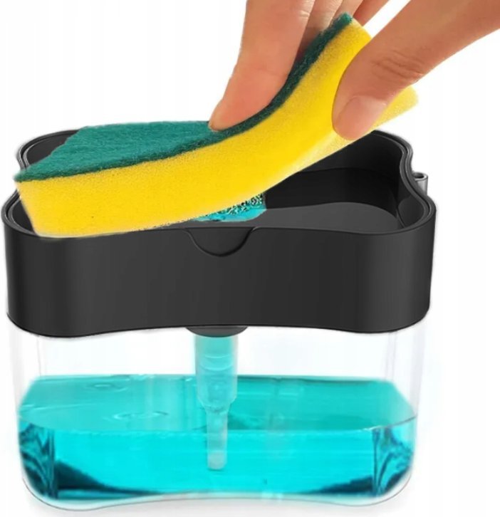 Korbi DOZOWNIK NA PŁYN DO NACZYŃ POJEMNIK NA GĄBKI GĄBKA