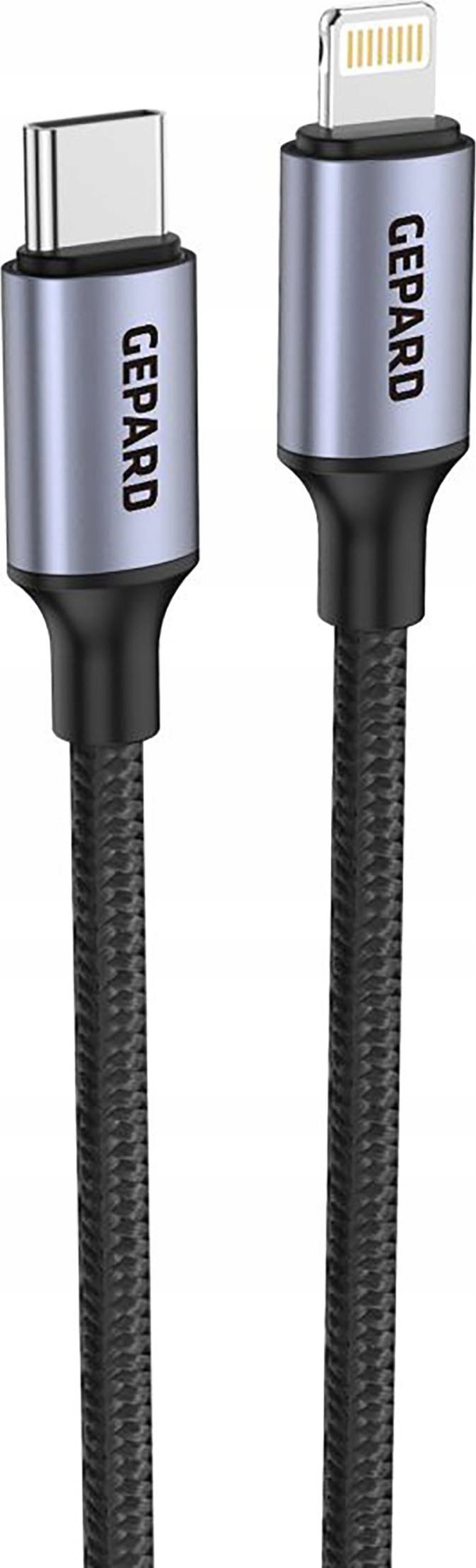 Kabel USB Gepard USB-C - Lightning 1.2 m Czarny (GEP CABCLMH1)