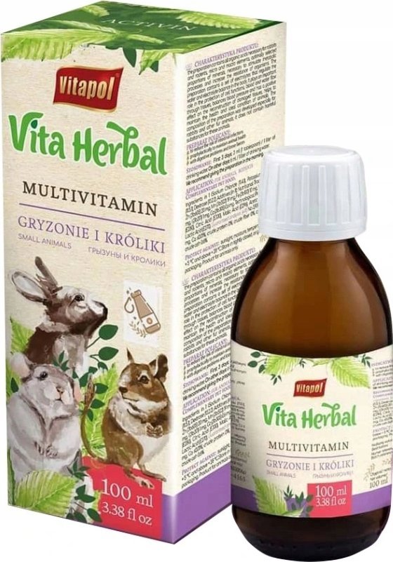 Vitapol Vita Herbal dla gryzoni i królika, Multivitamin 100ml