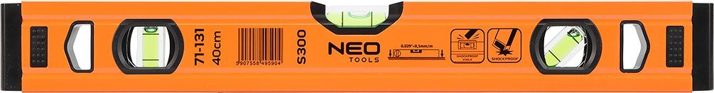 Neo Poziomnica aluminiowa S 300, 3 libelle, 40 cm