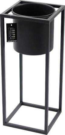 Jakpoldesign Kwietnik Metalowy Stojak z donicą UGO 60cm czarny loft 05-16