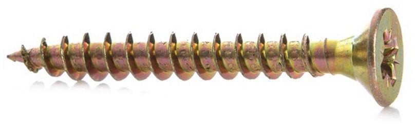 CHIPBOARD SCREW 5.0X40 YELLOW ZP (500)