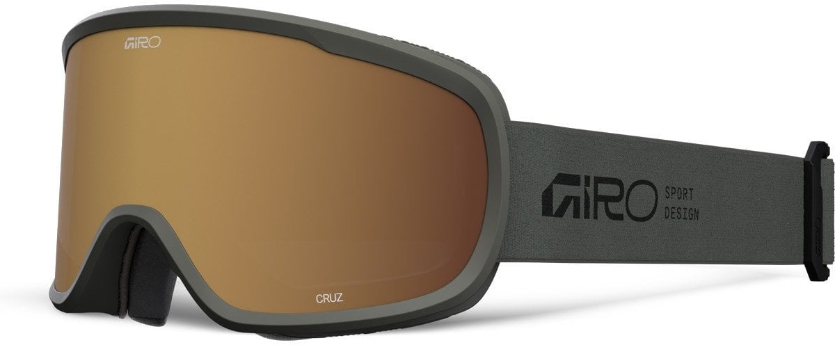 Giro Gogle zimowe GIRO CRUZ OLIVE GREEN STACKED (OTG) (Cylindrical) (Szyba lustrzana kolorowy AMBER GOLD 19-42% S2)