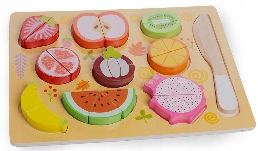 Owoce drewniane do krojenia na magnes