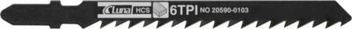 Luna Brzeszczoty do wyrzynarek ze stali HCS, do drewna, uzębienie szlifowane, rozwarte 75x8x1,3-6 5-P