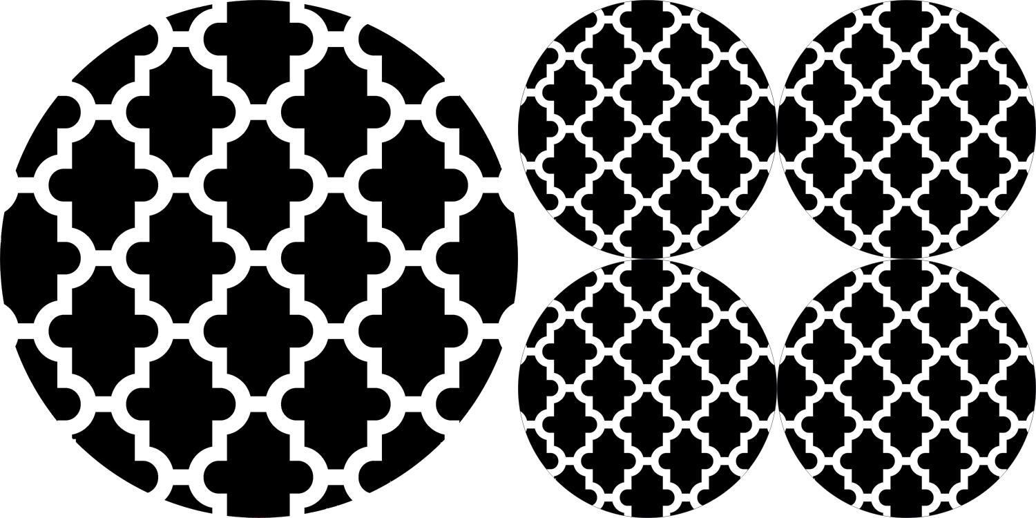 Bertoni-arco Zestaw podkładek na stół okrągłych 1+4 - MAROKO NIGHT