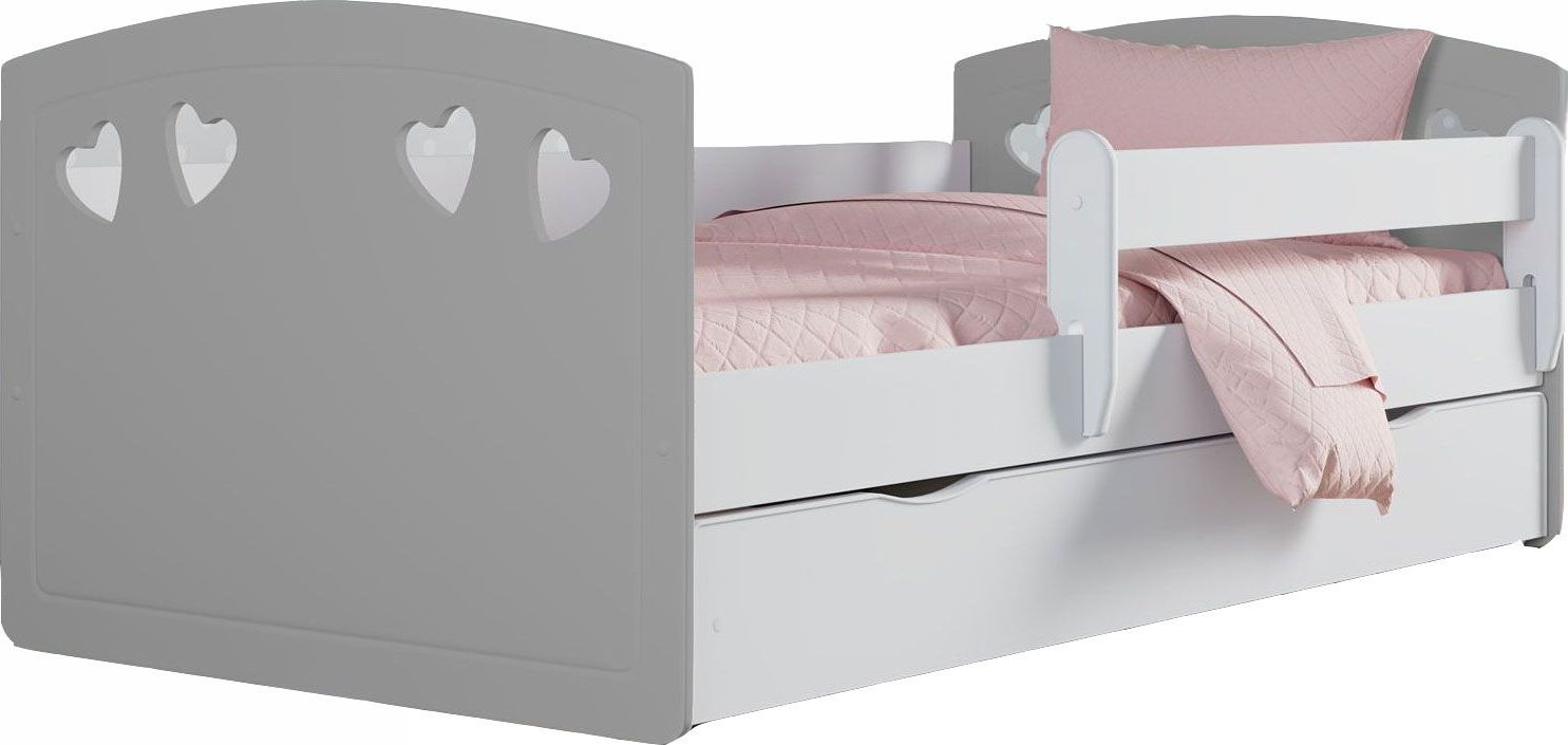 Elior Łóżko dla dziecka z barierką Nolia 3X 80x180 - szare