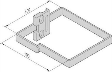 SCHROFF SCHROFF VARISTAR Prowadnica kablowa stalowa, 100x100, do profili (Rack 800 mm szerokości) lub profili 19, 4 szt.