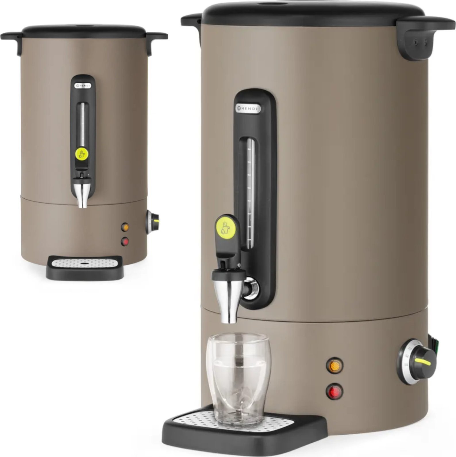 Hendi Warnik do wody grzanego wina z kranem tacką ociekową 16 l 1650 W - taupe Warnik do wody grzanego wina z kranem tacką ociekową 16 l 1650 W - taup