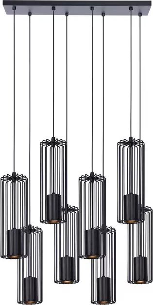 Lampa wisząca Lumes Czarna duża industrialna lampa wisząca nad stół - S777-Kela