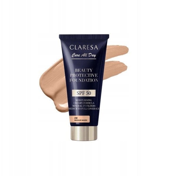 CLARESA_Beauty Protective Foundation nawilżający podkład z filtrem SPF50 2W Medium Warm 30ml