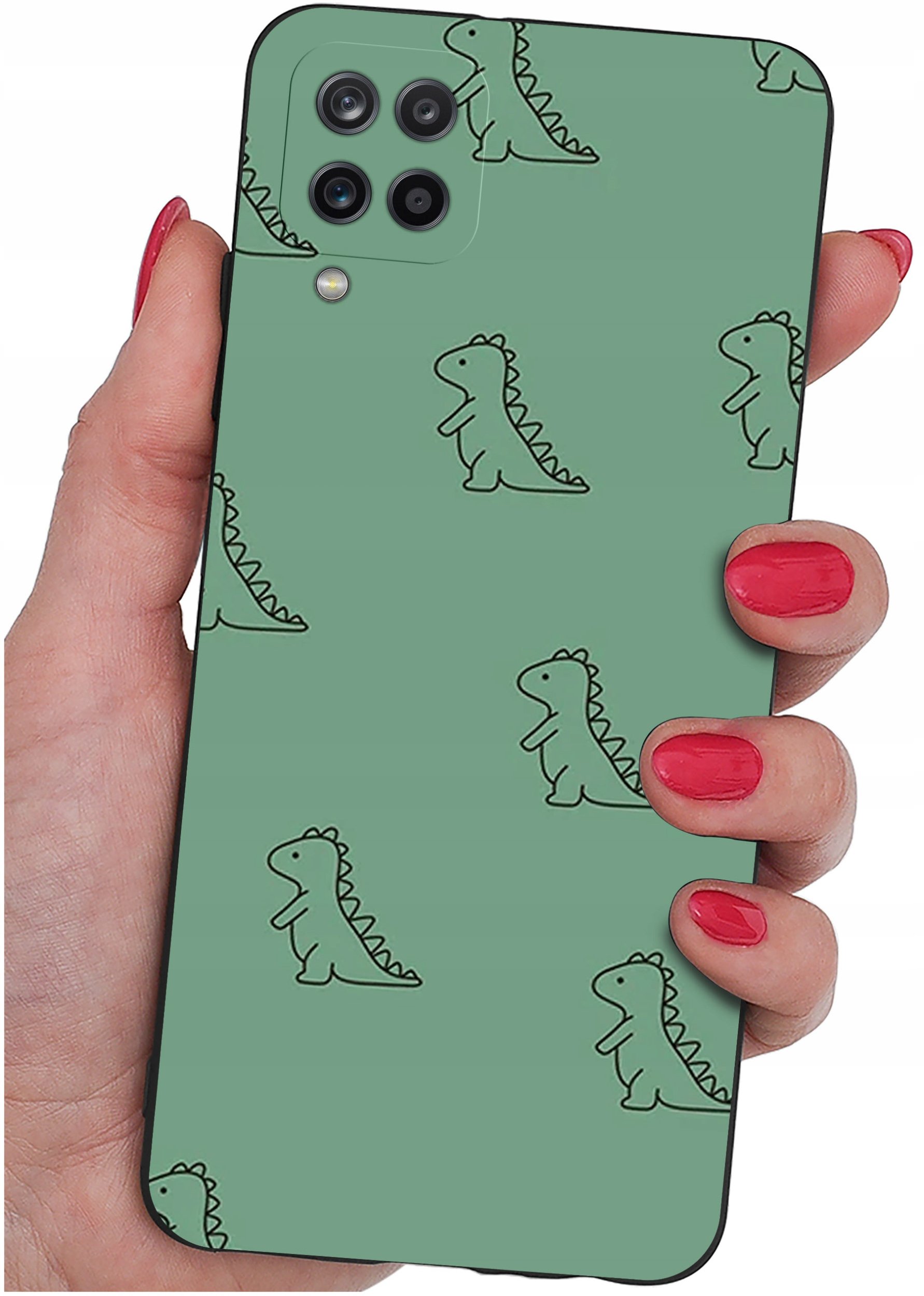 Etui do Samsung Galaxy A12|M12 WZORY |SILIKONOWE MATT CASE + SZKŁO 9H