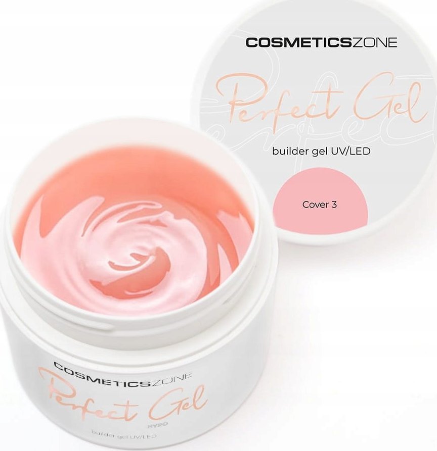 Cosmetics Zone Żel do przedłużania paznokci brzoskwiniowy UV LED Cover 3 - 50ml