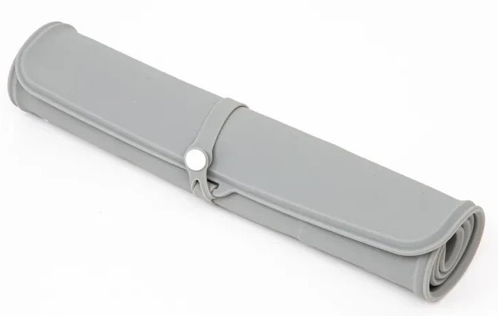 Paw Paw Love - Firkantet silikoneskål (2-pack) (Large) - Mørkegrå