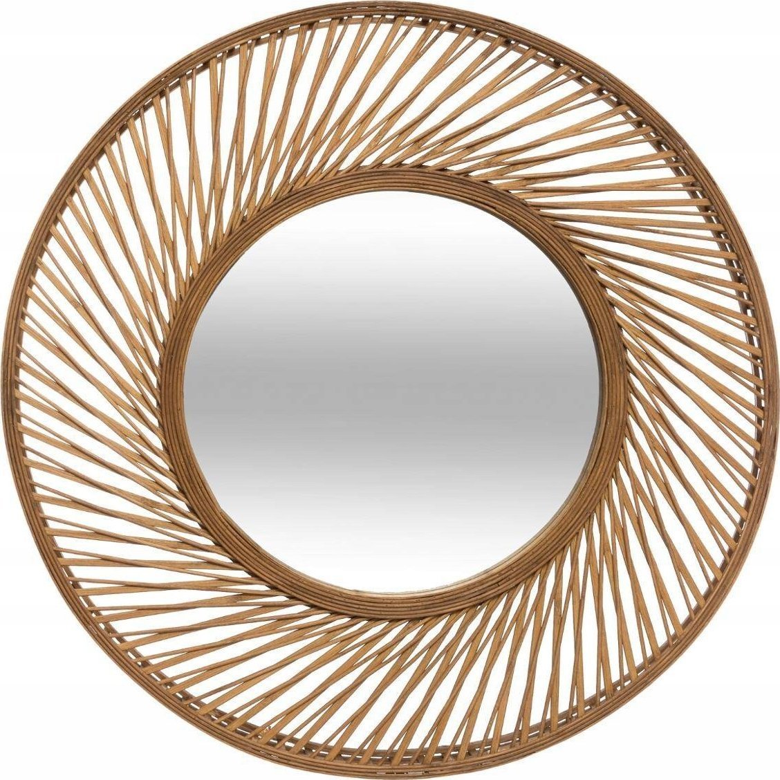 Atmosphera Okrągłe lustro w ramie z bambusa, Ø 72 cm
