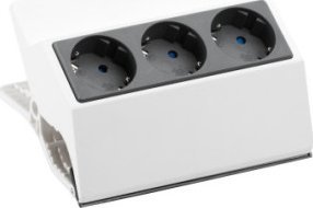 Listwa zasilająca Bachmann BACHMANN PEGGY gniazdo zacisk 3x styk uziemiony, biały, 3 m