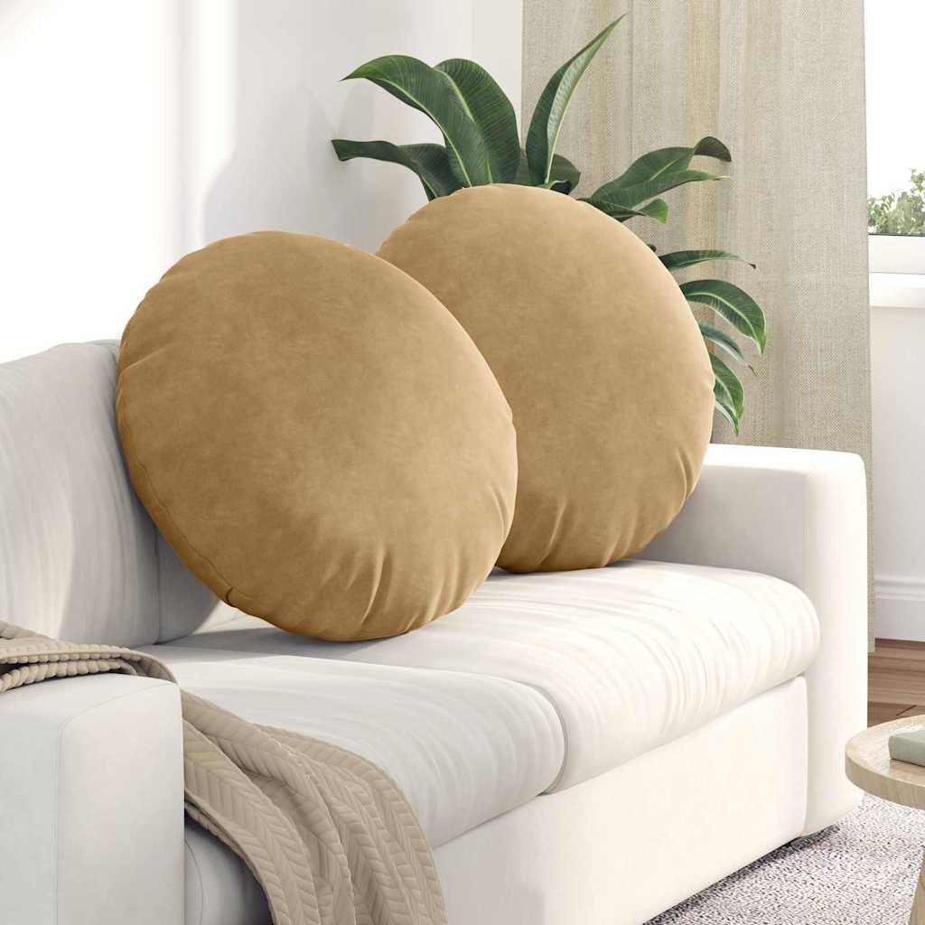 vidaXL Poduszki na siedziska 2 pcs Brązowy 80 x 29 cm Aksamit