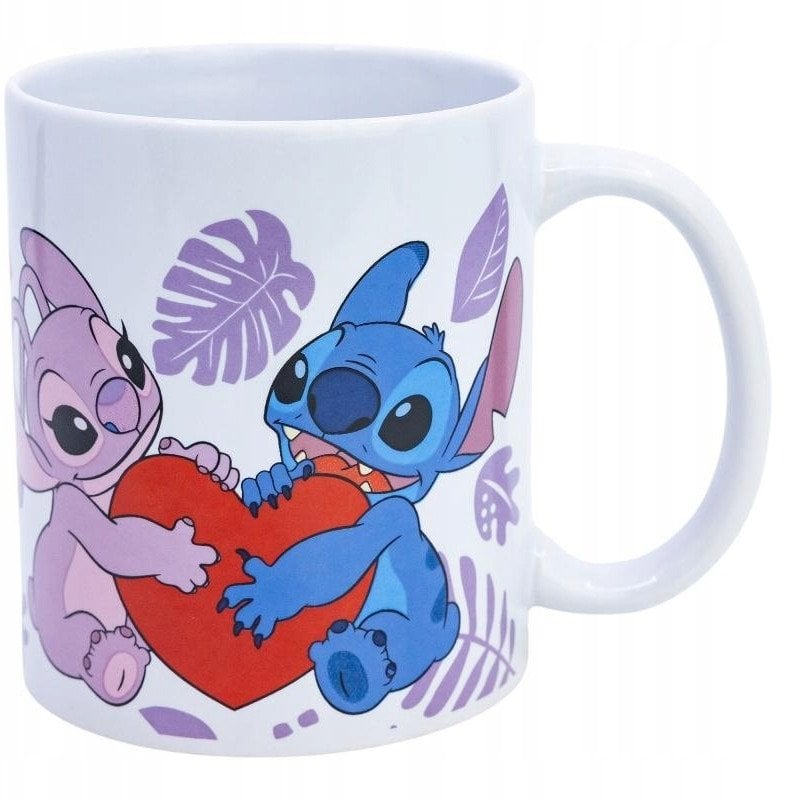 Kubek Ceramiczny, dla Dzieci, z Uchem, Disney Stitch, na Prezent, 325 ml
