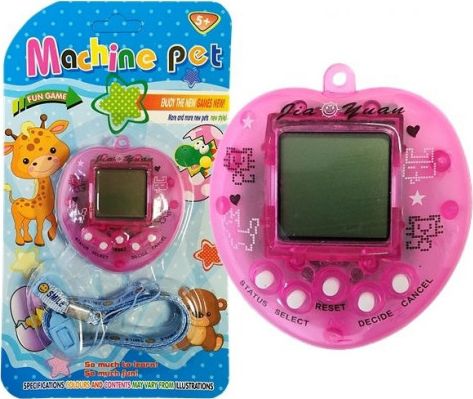 Lean Sport Gra Elektroniczna Tamagotchi Różowa z krótkim łańcuszkiem