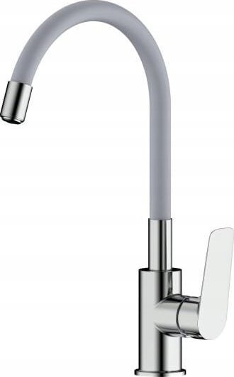 Bateria kuchenna Nergis Bateria kuchenna stojąca z giętą wylewką szara chrom Nergis Elba