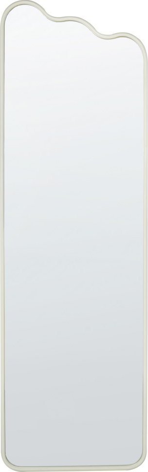 Beliani Metalowe lustro wiszące 45 x 145 cm białe ABZAC