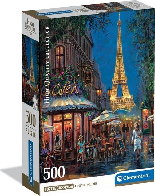 Clementoni Puzzle Compact Night at the Eiffel 500 elementów (35577)