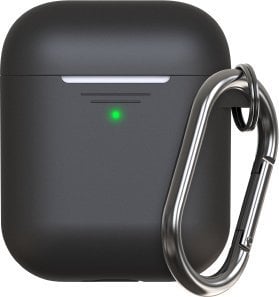 KeyBudz Elevate Keychain - silikonowe etui ochronne do AirPods 1/2 (black)