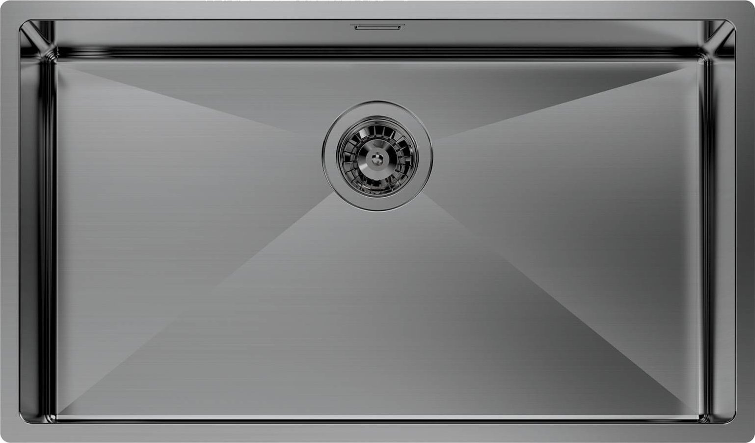 Zlewozmywak Foster Foster 1717016 komora Quadra R12 Gun Metal Fum na równi z blatem