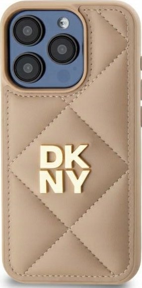 DKNY DKHCP15SPQDSLE iPhone 15 6.1" beige/beige Quilted Stack Logo